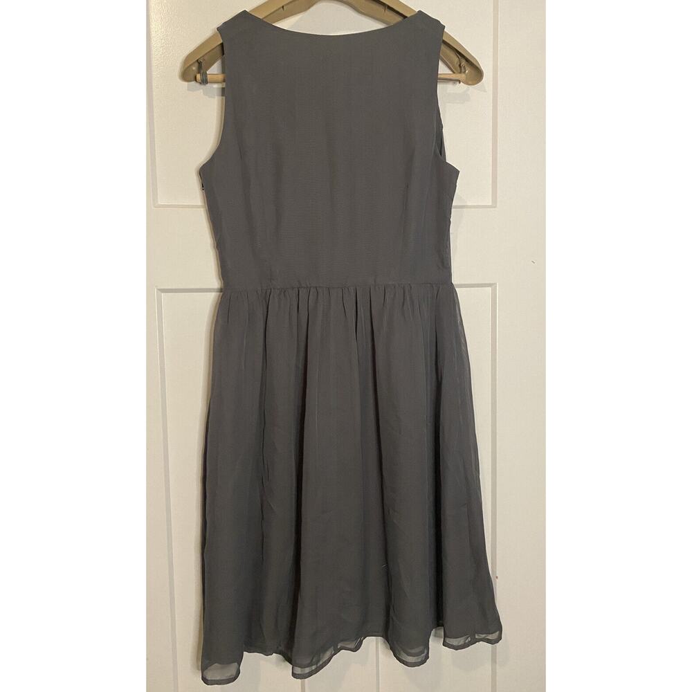 Tevolio Size 10 Gray Evening Cocktail Gown Formal Dress Sleeveless EUC - Picture 2 of 10